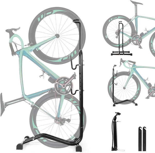 Daolar 3-in-1-Fahrradständer, horizontale und vertikale Montage, höhenverstellbarer Wartungsfahrradständer für Mountain-MTB-Rennräder, Indoor-Garage